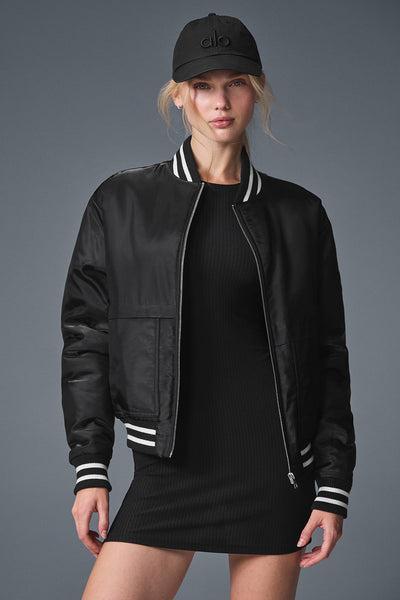 Afterglow Varsity Jacket - Black Product Image