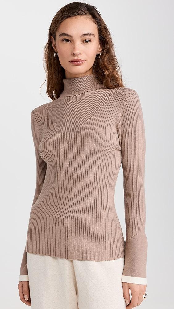 Varley Ravena Rib Knit High Neck Top | Shopbop Product Image