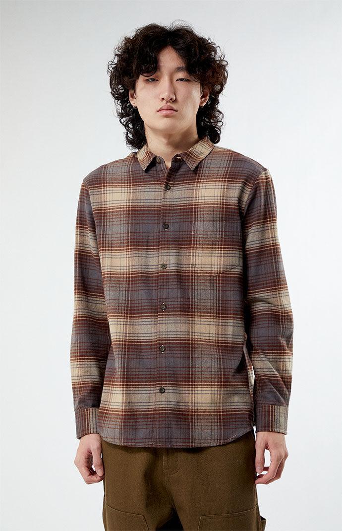 Men's Plaid Classic Shirt in Brown/Black - Product Image