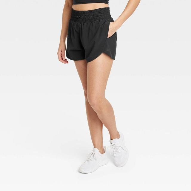 Womens Flex Woven High-Rise Shorts 3 - All In Motion Black Product Image