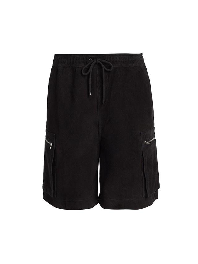 Mens Suede Cargo Shorts Product Image