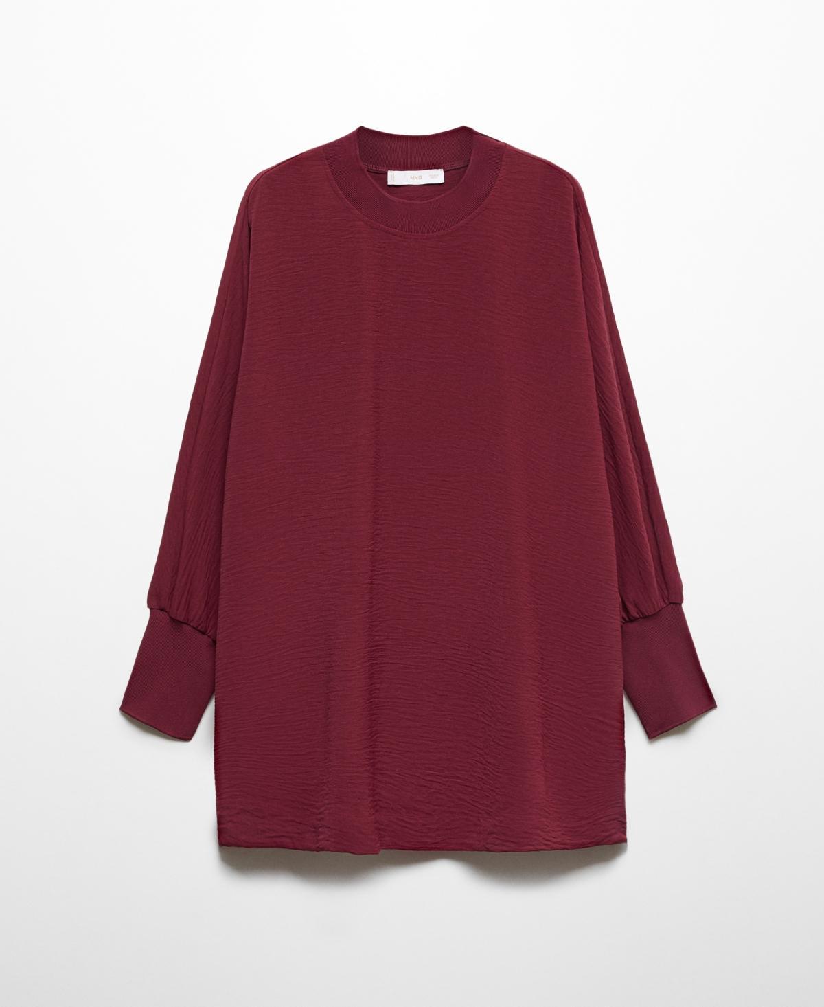 Mango Womens Oversized Textured Sweatshirt Product Image