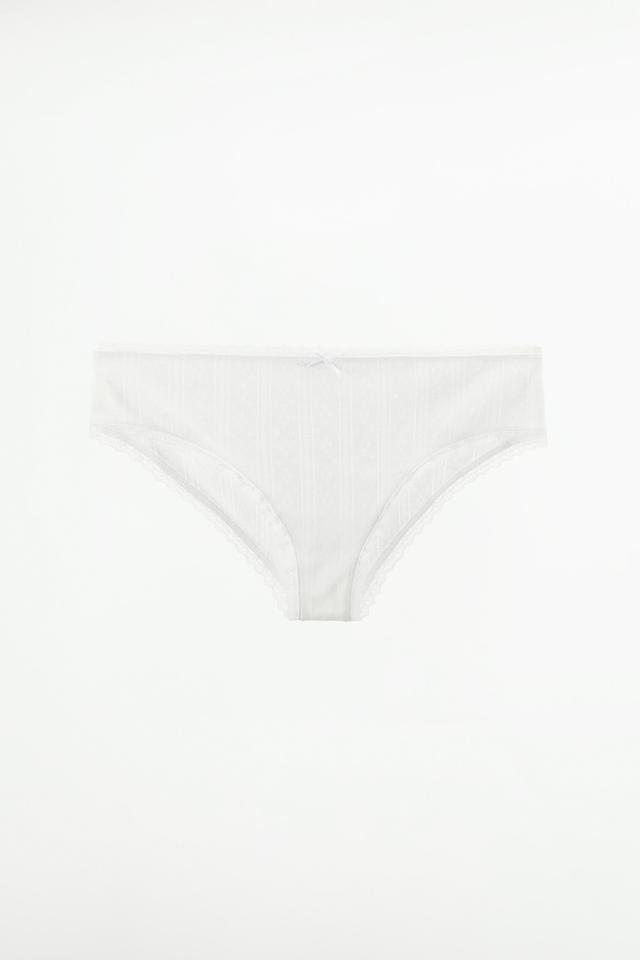 LACE TRIM POINTELLE PANTIES Product Image