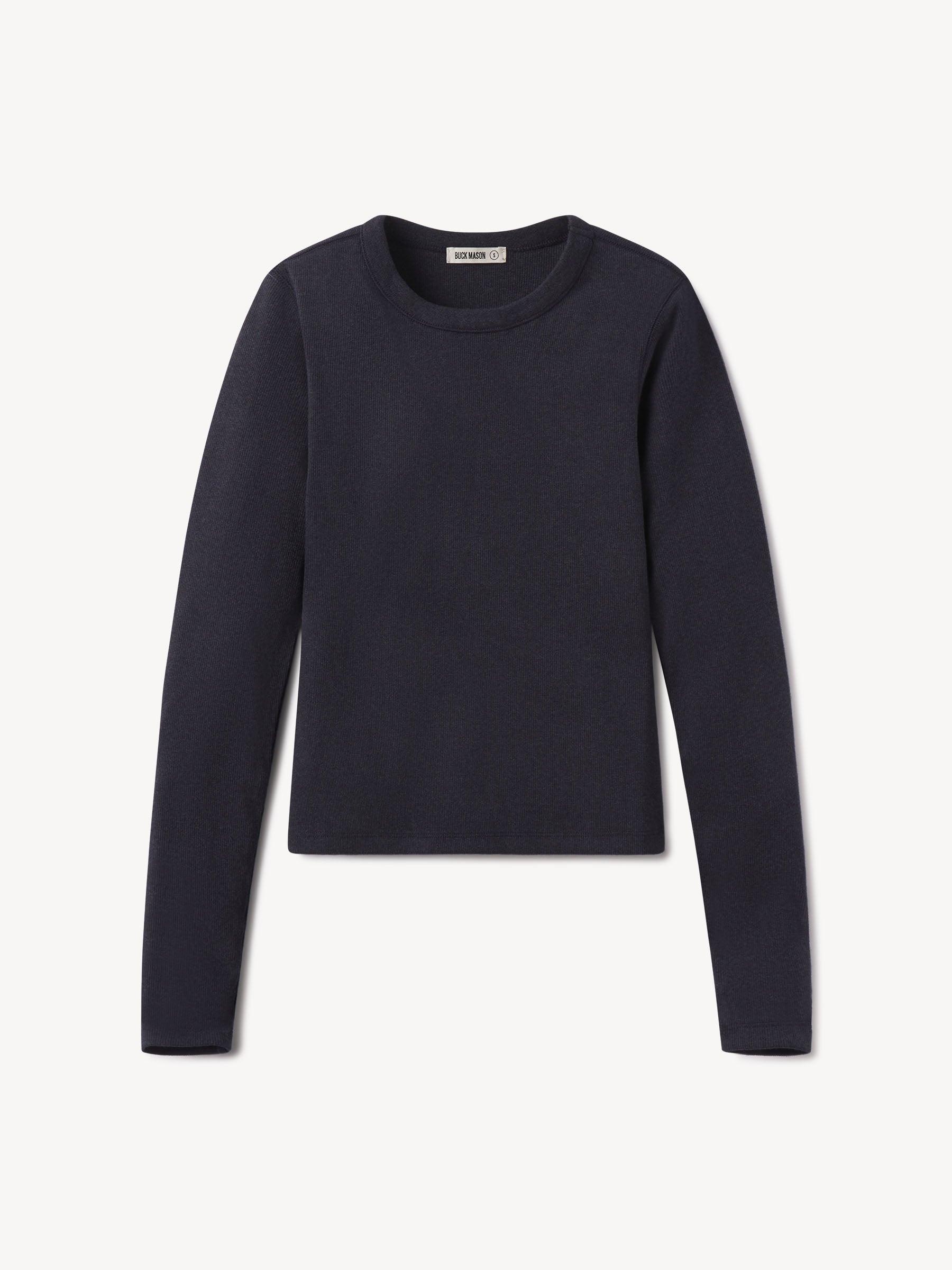 Marled Dark Navy Surplus Rib L/S Crew Product Image