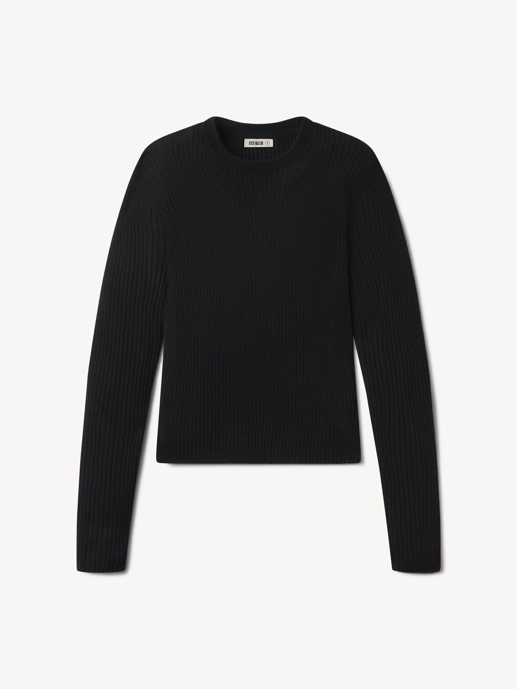 Black Featherweight Silk Cashmere L/S Crew product image