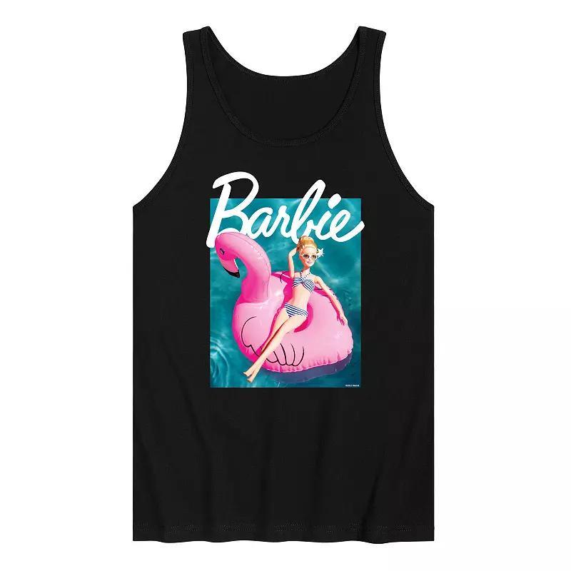 Mens Barbie Pool Flamingo Graphic Tank Top Product Image