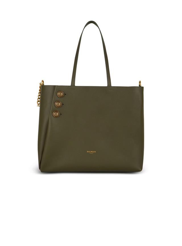 Emblème leather tote bag Product Image