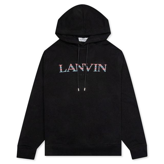 Embroidered Hoodie - Black Male Product Image