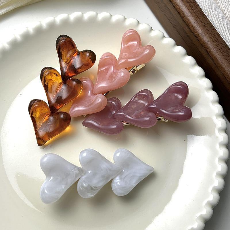 Heart Acetate Hair Clip Product Image