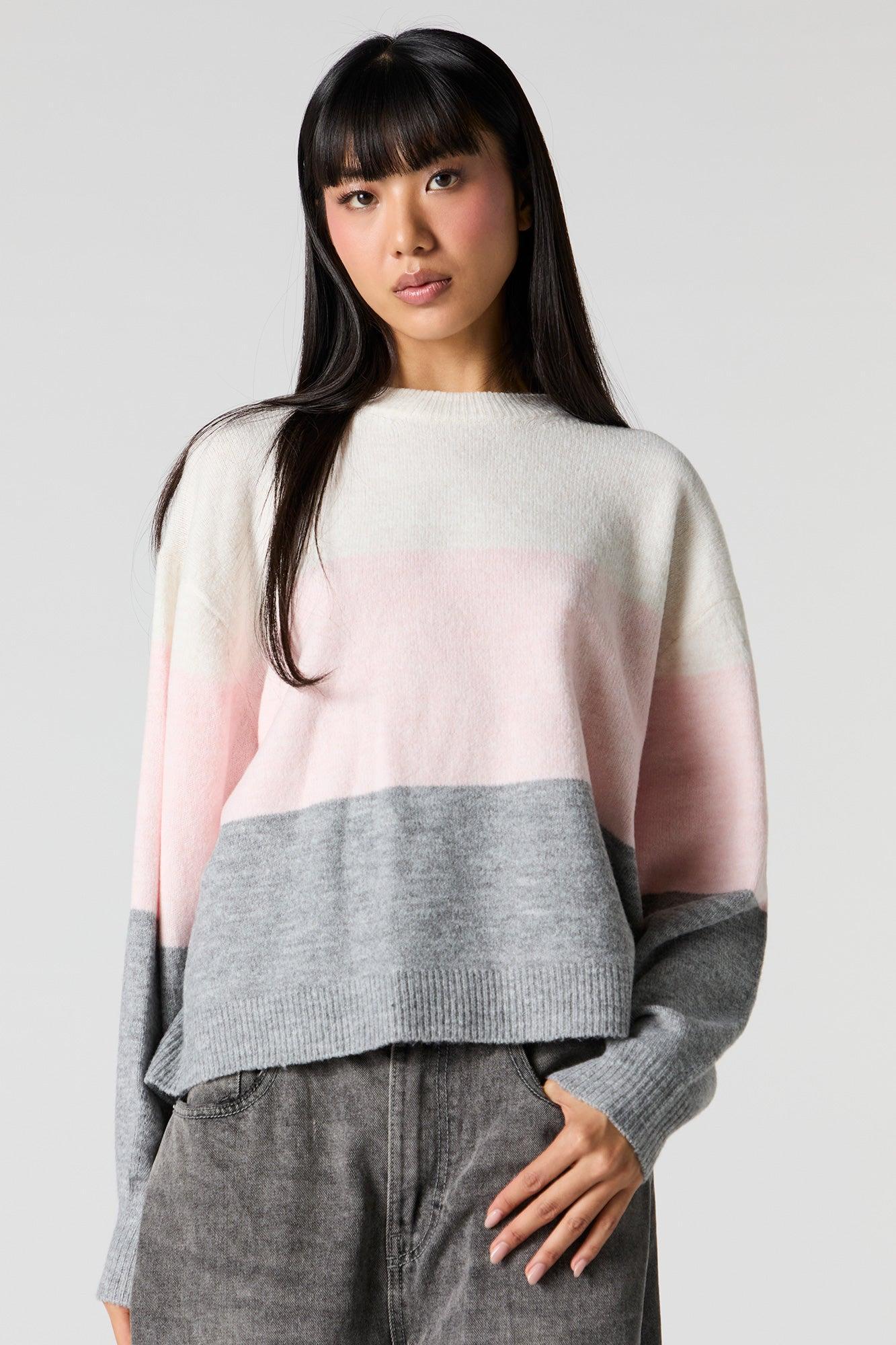 Mossy Knit Colourblock Sweater Female Product Image