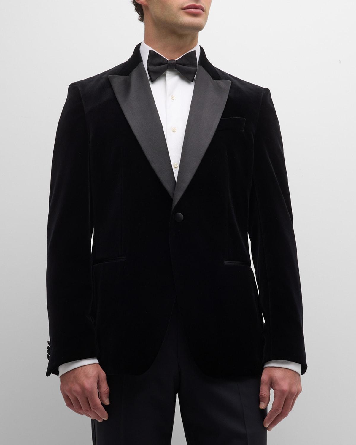 Mens Velvet Peak-Lapel Dinner Jacket Product Image