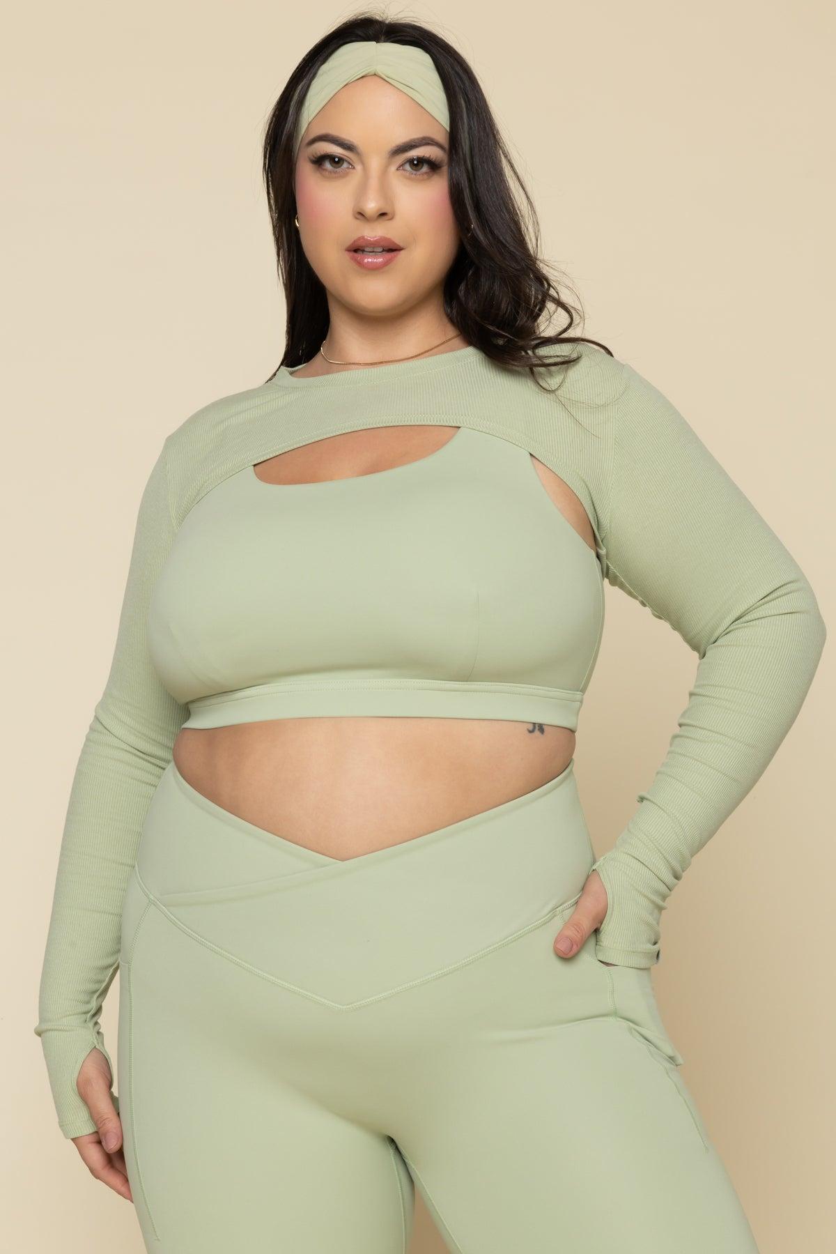 Relevé Ribbed Shrug - Pistachio Product Image