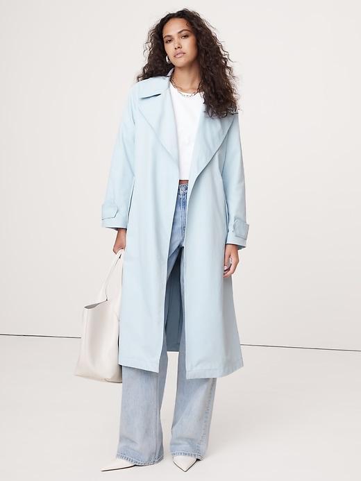 Water-Resistant Travel Trench Coat Product Image