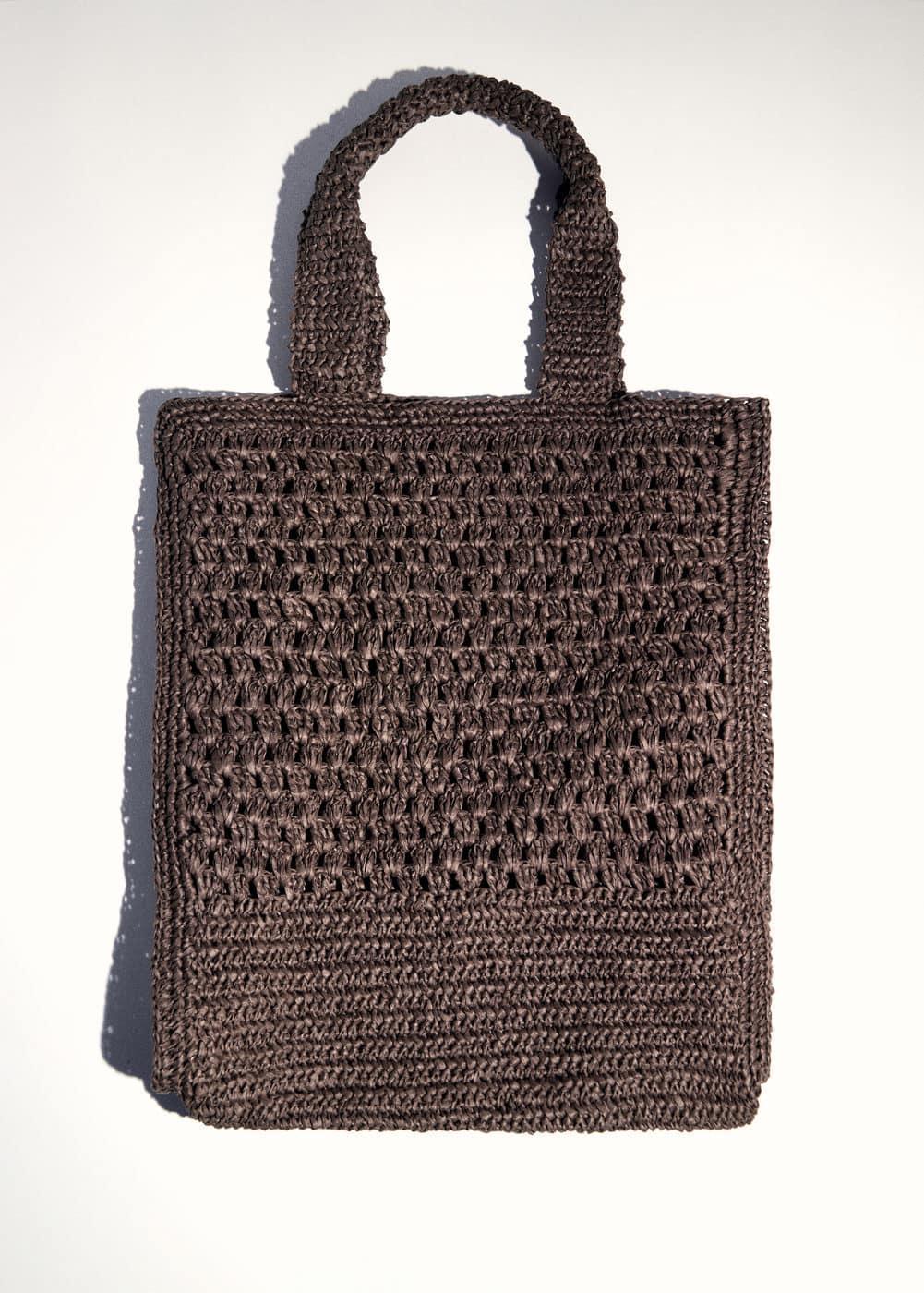 MANGO - Natural fiber shopper bag - One size - Women Product Image