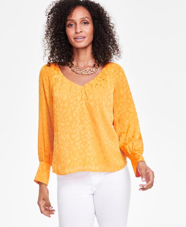 I.n.c. International Concepts Womens Pleated V-Neck Blouse, Created for Macys Product Image