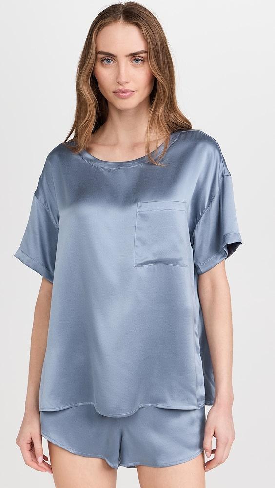 Lunya Washable Silk Tee Short Set | Shopbop Product Image