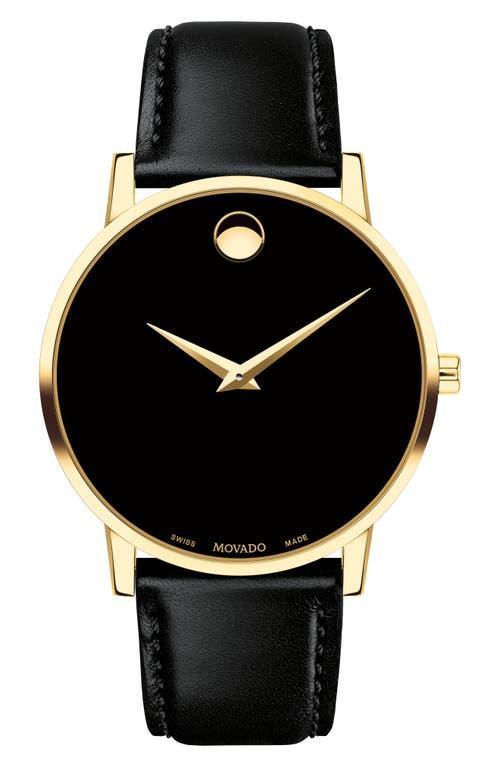 Movado Leather Strap Watch, 40mm Product Image