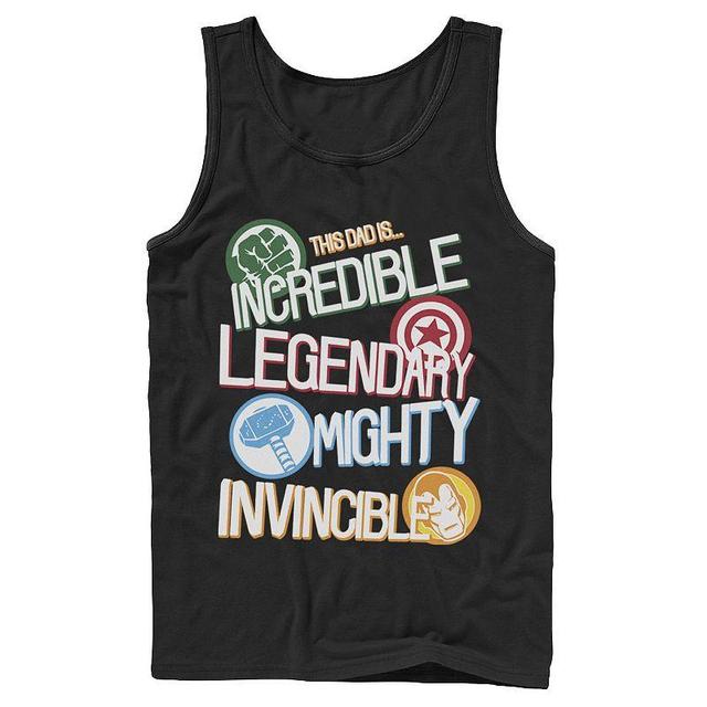 Mens Marvel Avengers Fathers Day Dad Words Tank Top Product Image