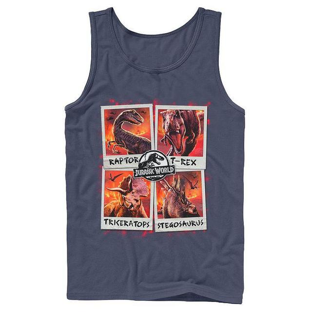 Mens Jurassic World Two Dino Vacation Polaroids Tank Top Product Image