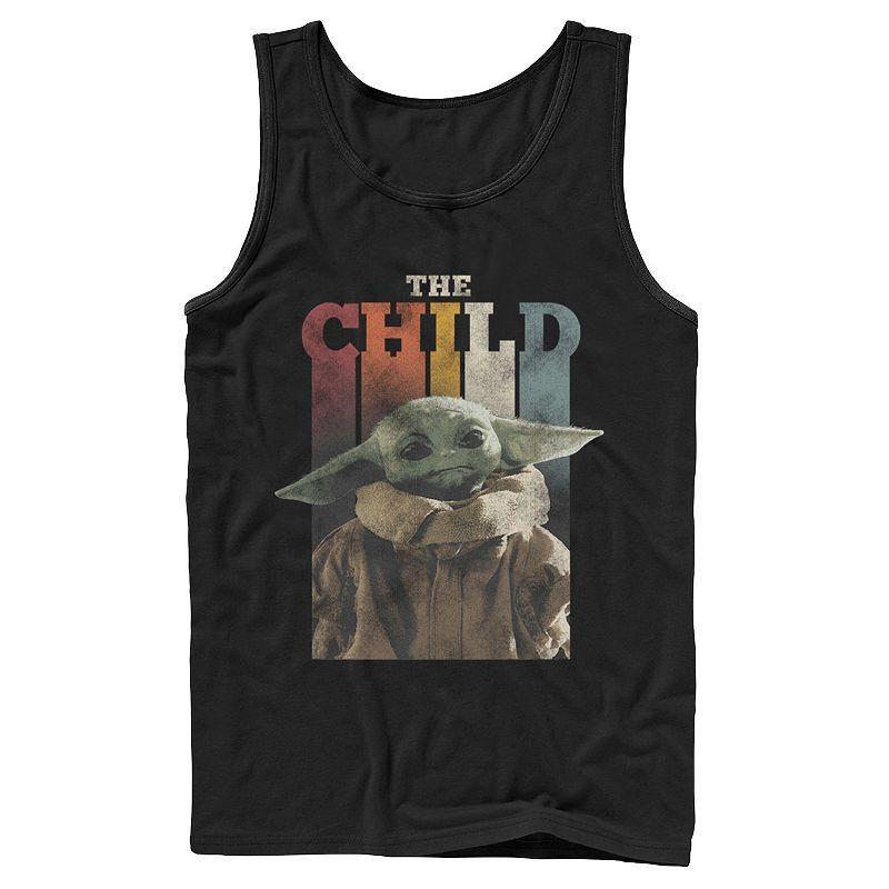 Mens Star Wars The Mandalorian The Child Colorful Letters Tank Top Product Image