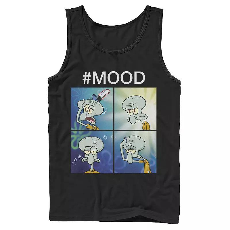 Mens Nickelodeon SpongeBob SquarePants Squidward Mood Tank Top Grey Product Image