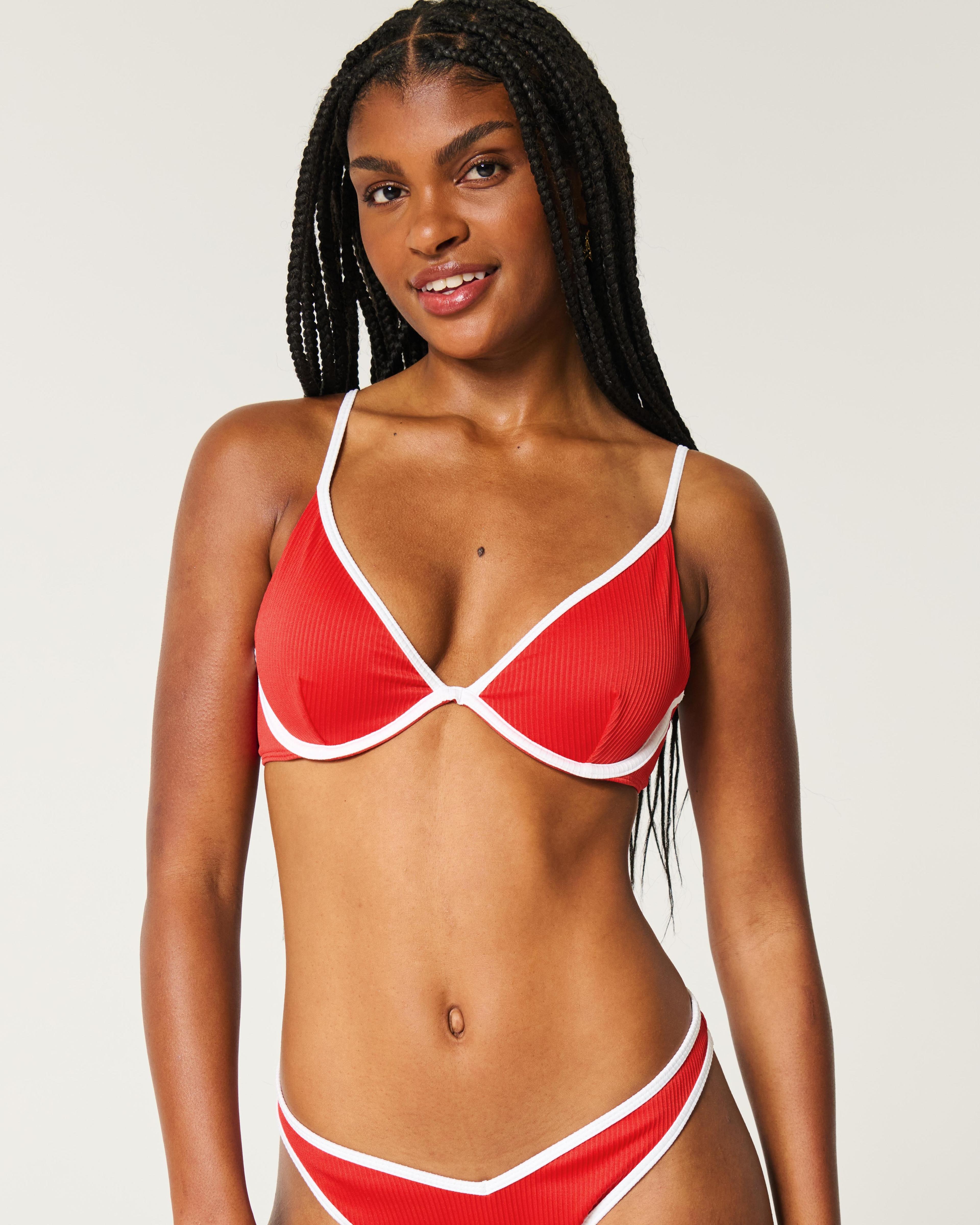 Ribbed Underwire Bikini Top Product Image