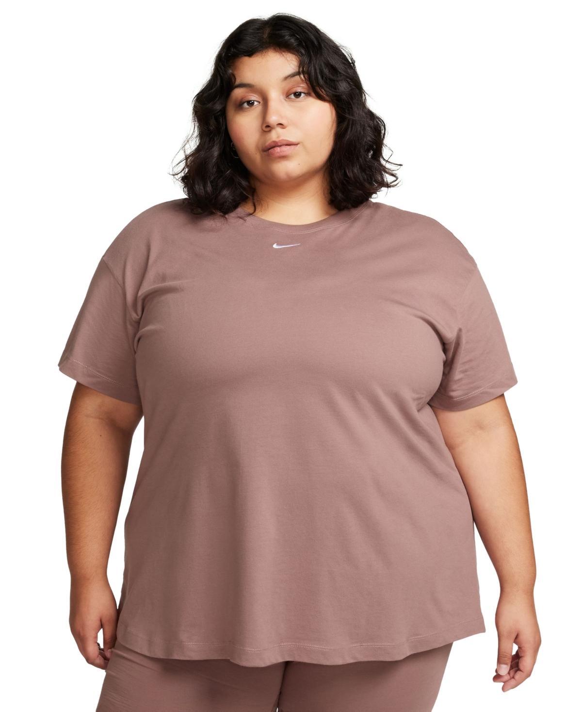 Nike Plus Size Active Sportswear Essential Womens Logo T-Shirt - White Product Image