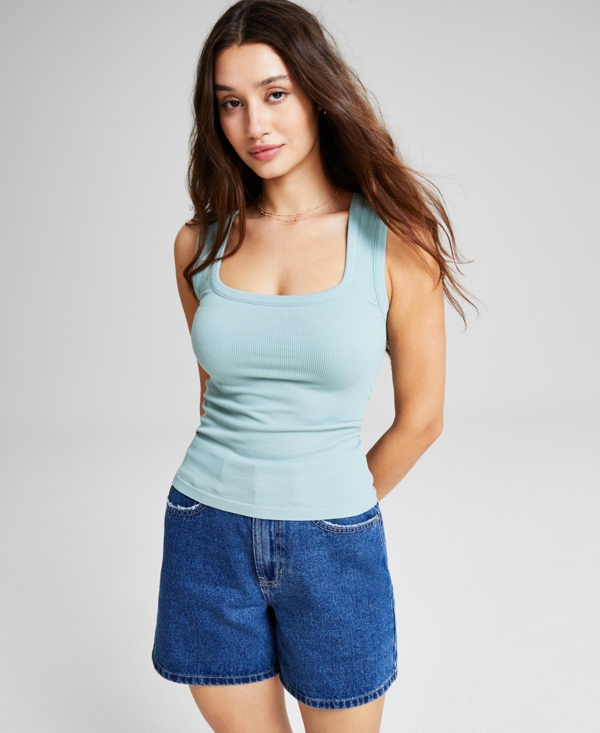 And Now This Womens Ribbed Seamless Square-Neck Tank Top, Created for Macys Product Image