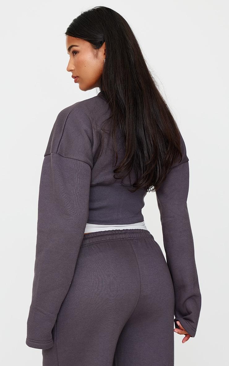 Charcoal Extreme Cinched Waist Sweatshirt Product Image