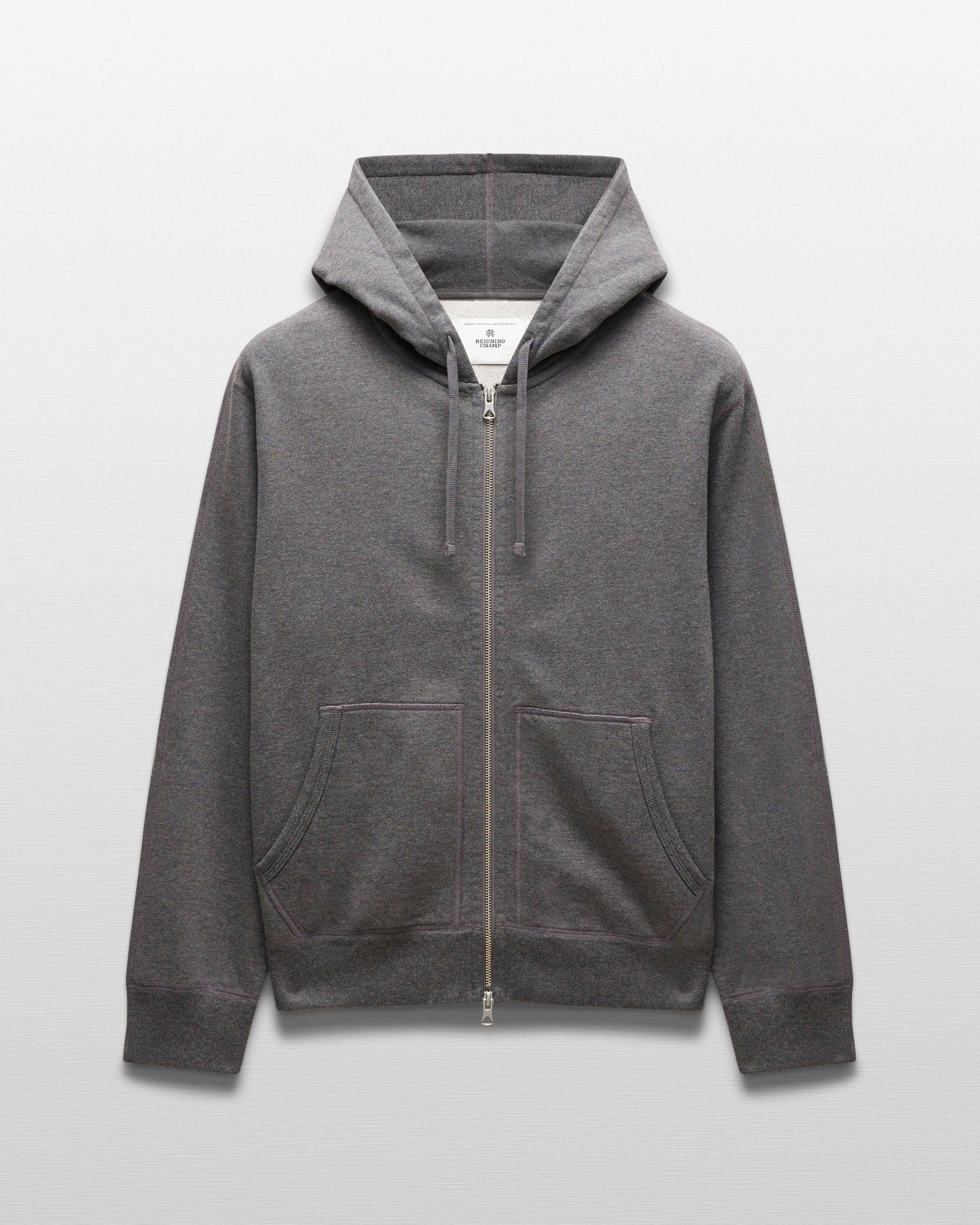 Midweight Terry Standard Zip Hoodie Male Product Image