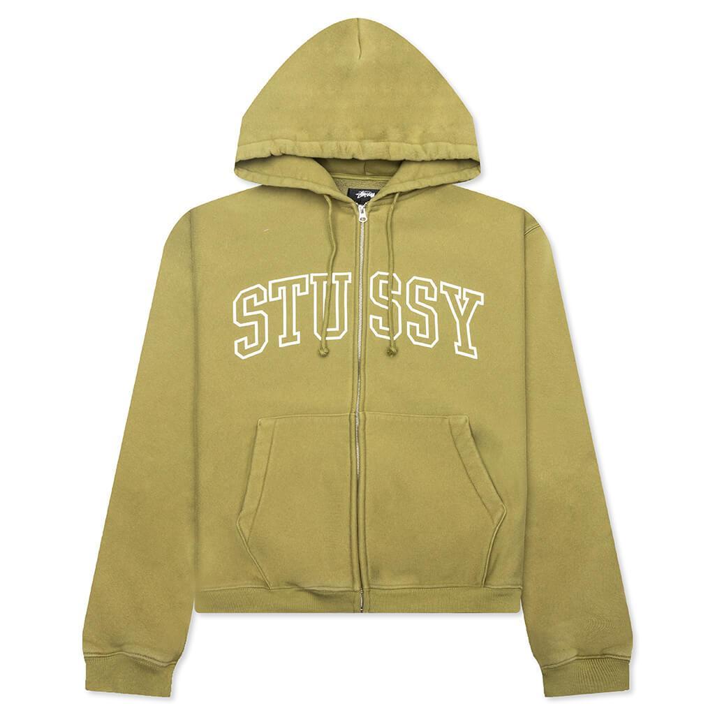 Outline Zip Hoodie - Olive Male Product Image