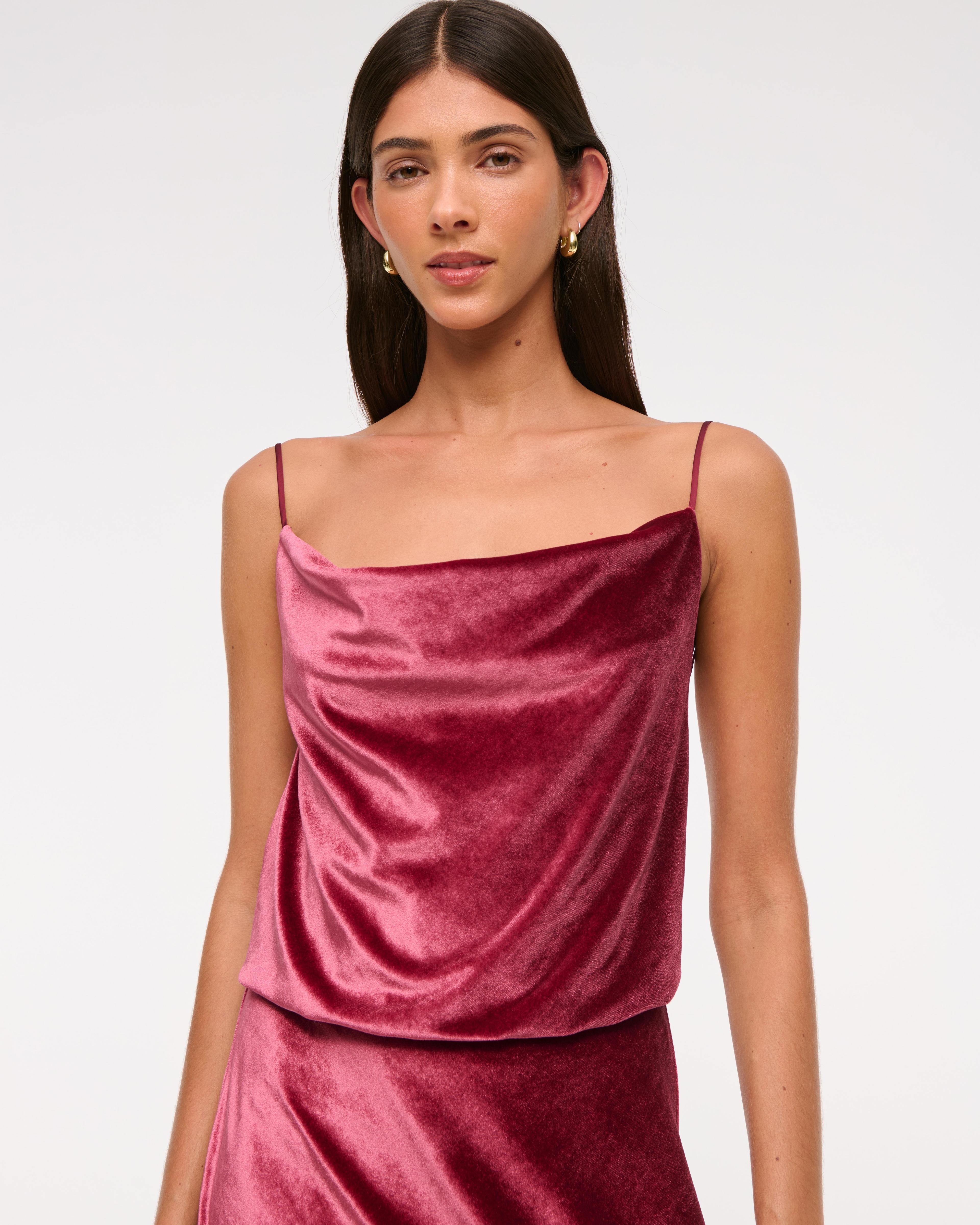 Velvet Open-Back Midi Dress Product Image