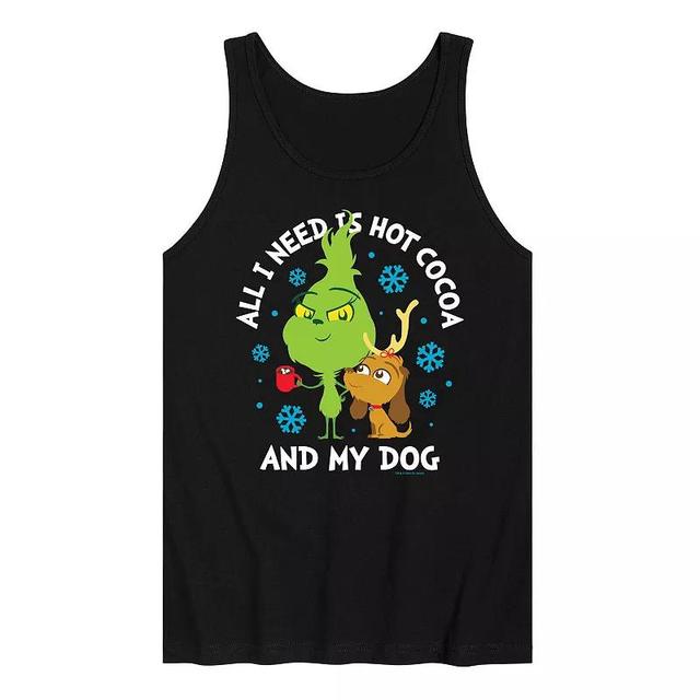 Mens Dr. Seuss The Grinch Hot Cocoa And My Dog Graphic Tank Top Product Image