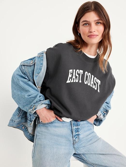 SoComfy Crop Graphic Sweatshirt Product Image