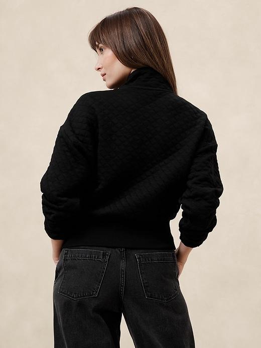 Quilted Quarter-Zip Sweatshirt Product Image