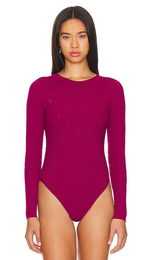 Steve Madden Xandra Rib Long Sleeve Bodysuit Product Image