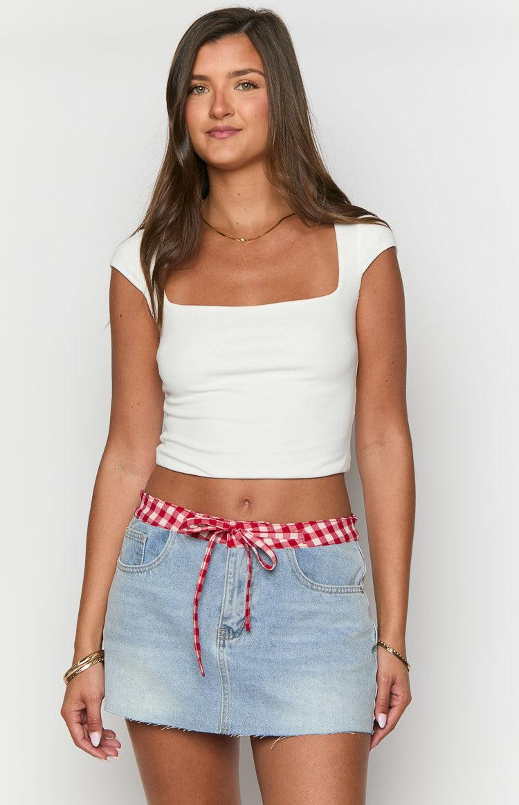 Sharnie White Crop Top Product Image