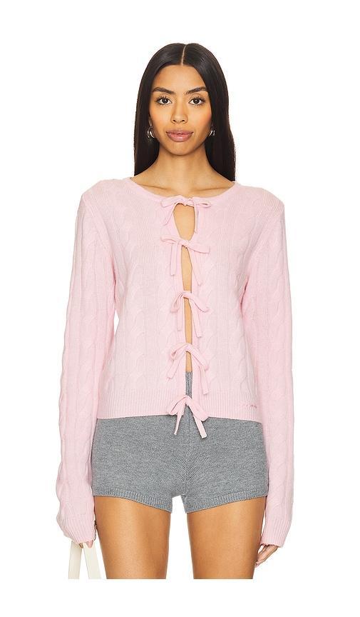 Cashmere Mix Tie String Cardigan Product Image