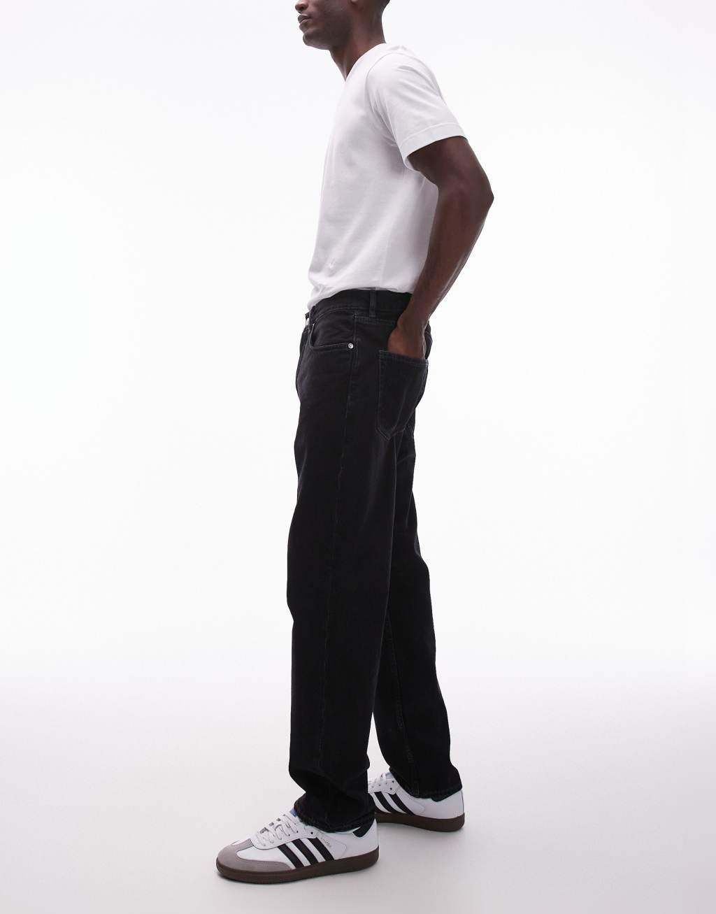 ARKET Coast relaxed tapered jeans in black Product Image