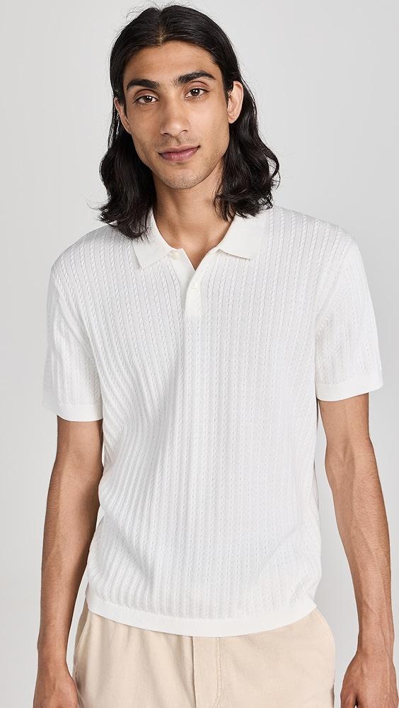 Theory Breach Textured Polo | Shopbop Product Image