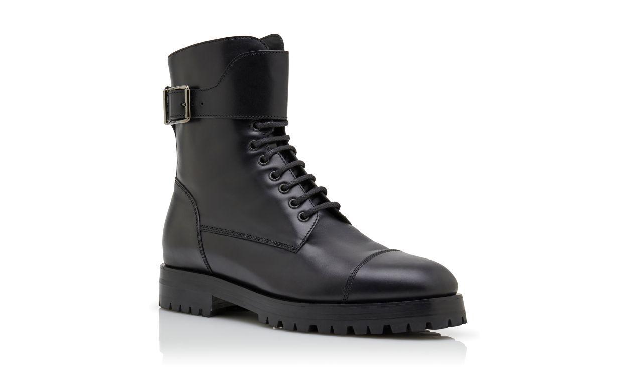 BULOKO Black Calf Leather Ankle Boots Product Image