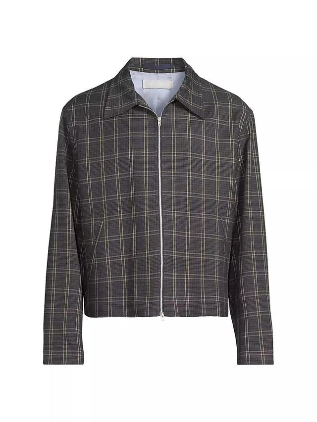 Plaid Zip-Front Jacket Product Image