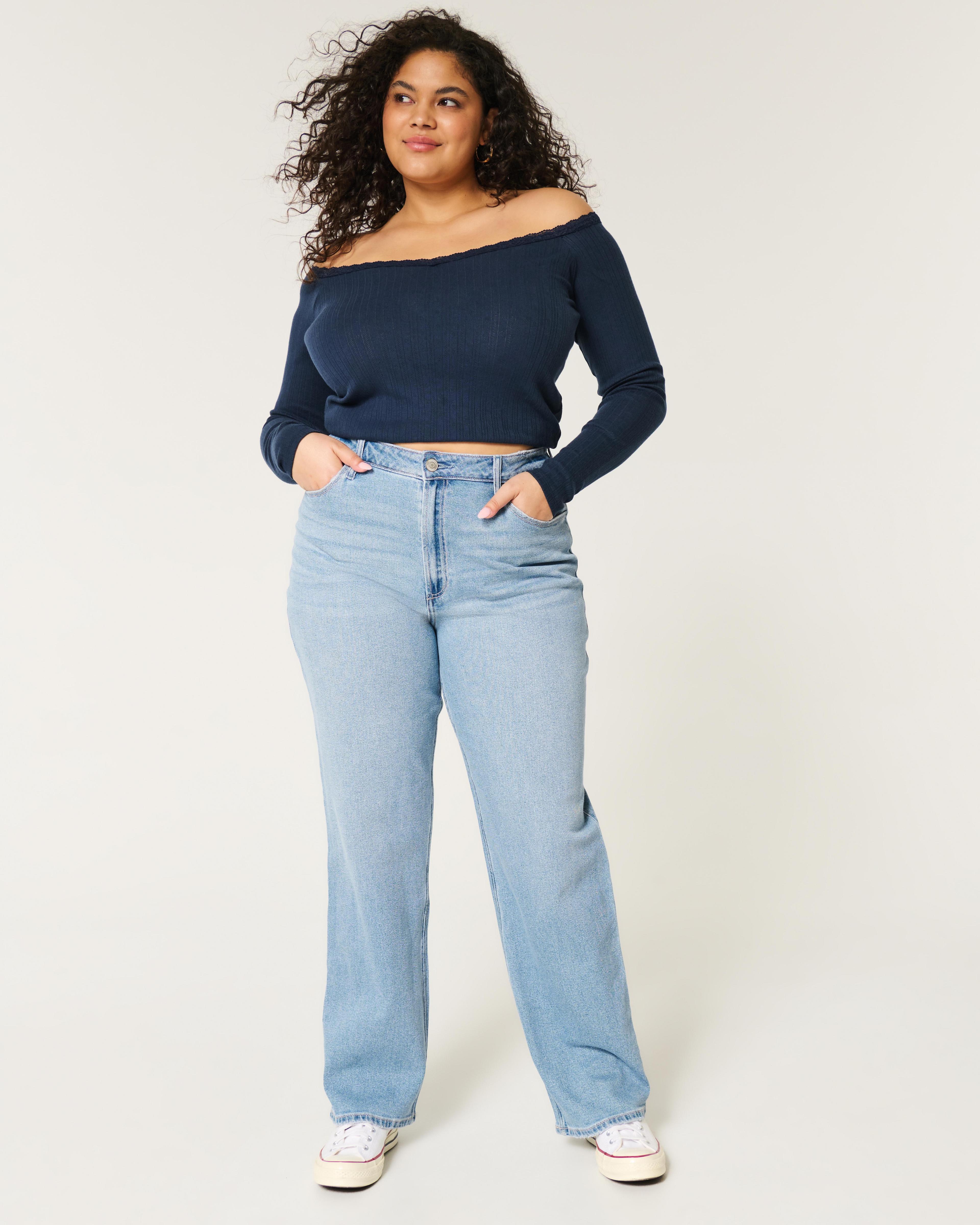 Curvy Ultra High-Rise Medium Wash Dad Jeans product image