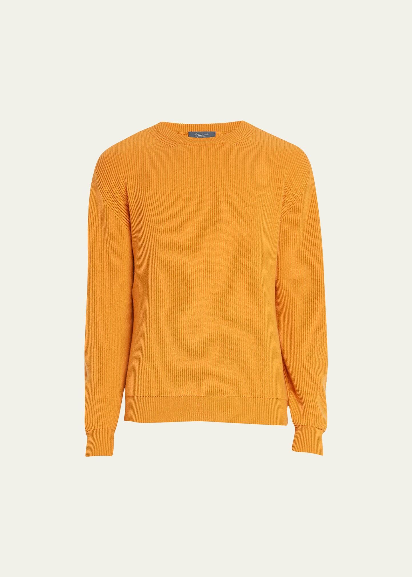 Mens Cashmere Ribbed Crewneck Product Image