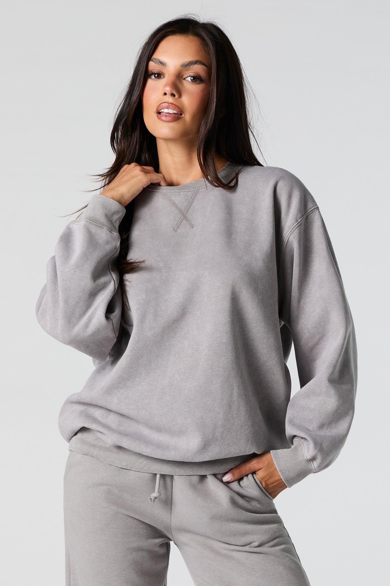 Washed Fleece Sweatshirt Female Product Image