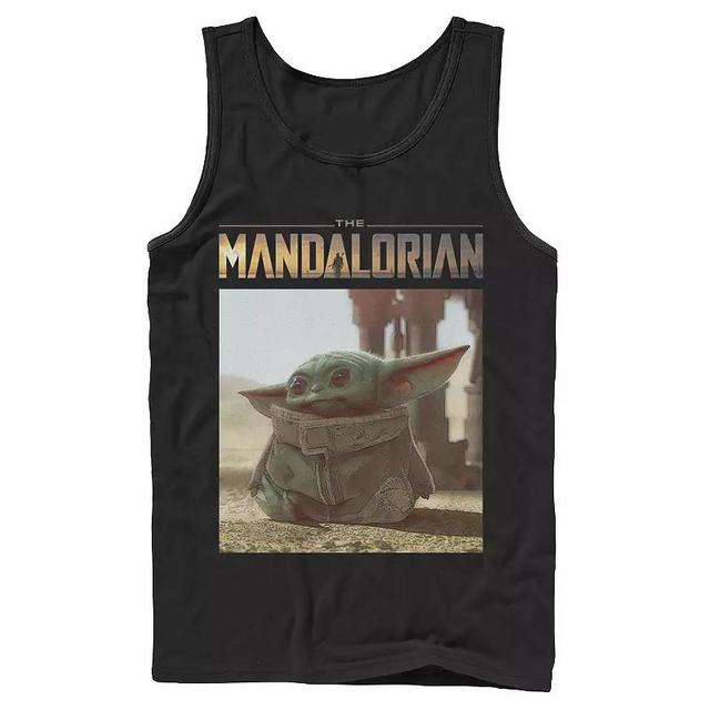 Mens Star Wars The Mandalorian The Child aka Baby Yoda Portrait Logo Tank Product Image