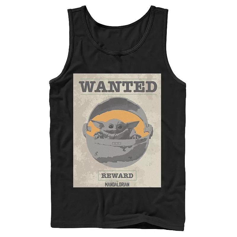 Mens Star Wars The Mandalorian The Child Wanted Poster Tank Top Product Image