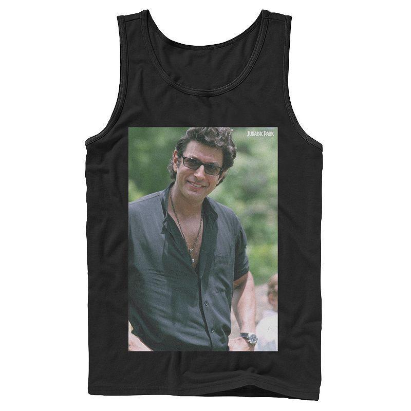 Mens Jurassic Park Jeff Goldblum Smile Poster Style Tank Top Product Image