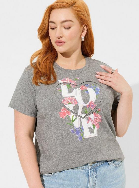 Love Fit Cotton Heart Cut Out Tee Product Image