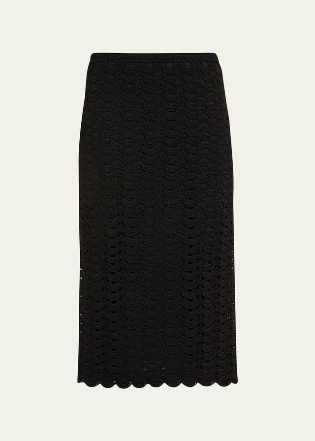 Carolina Herrera - Crocheted Midi Skirt - OrangeModa Operandi Product Image